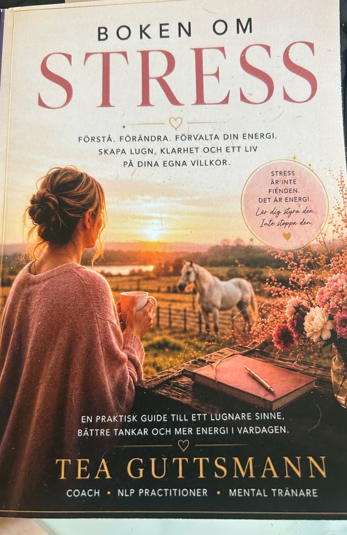 Omslaget till Boken om stress av Tea Guttsmann